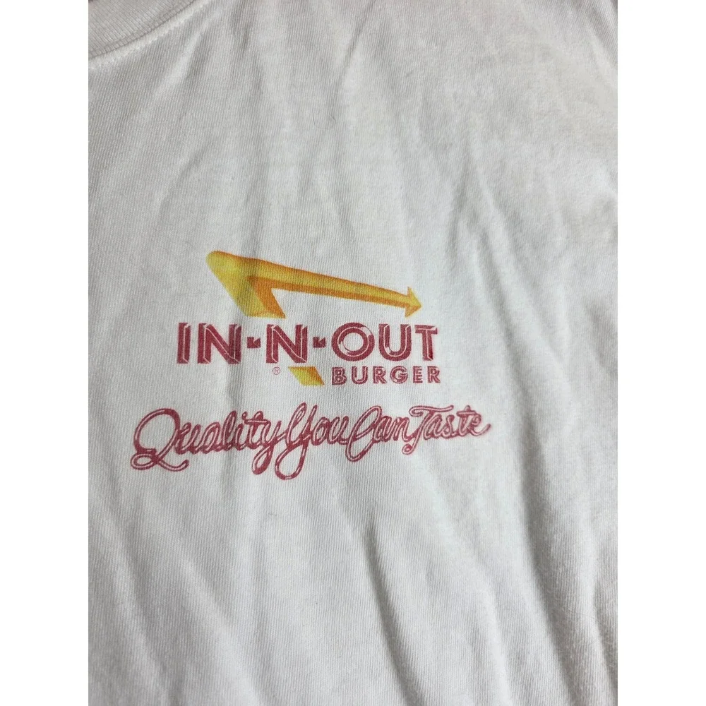 In N Out Burger Mens White Graphic T Shirt Retro Drive-In Scene‎ Graphic Tee - Picture 2 of 5
